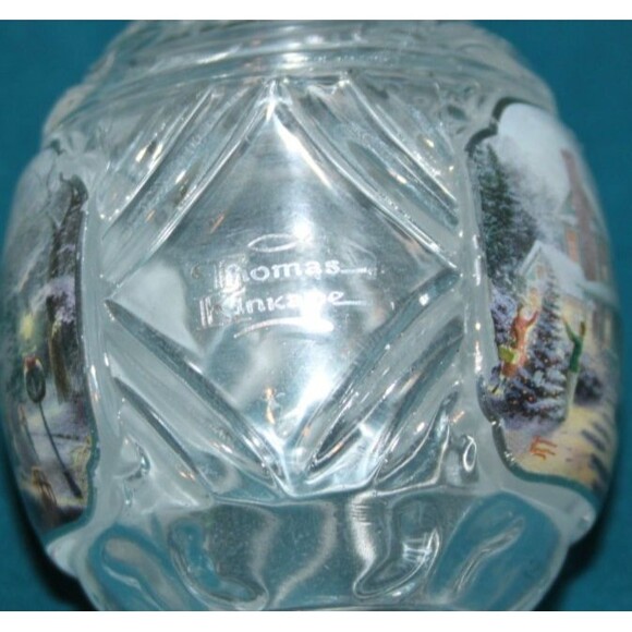 2014 Thomas Kinkade Crystal Christmas Ornament Together At Heart Holiday Decor - Picture 5 of 5